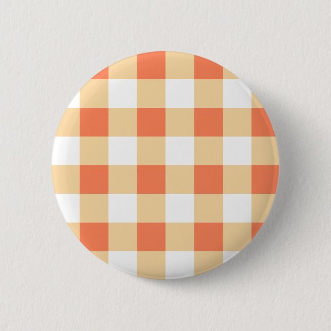 Macaron Rond 5 Cm en vichy Motif (Devant)