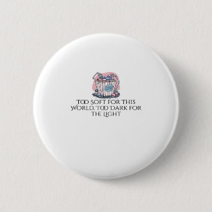 Macaron Rond 5 Cm Encre de Whimsigoth - Forêts mystiques, lunes et m