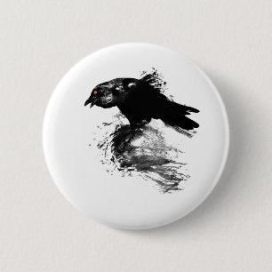 Macaron Rond 5 Cm Encre Raven