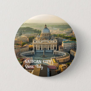 Macaron Rond 5 Cm Endroits paisibles à Vatican, Italie que vous aime