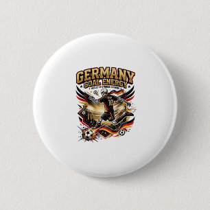 Macaron Rond 5 Cm Énergie de but Allemagne Skeleton Striker Nations