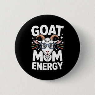 Macaron Rond 5 Cm Énergie de maman chèvre Gles Spectacle Amusant Con