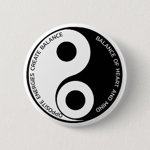 Macaron Rond 5 Cm Énergies Opposées, Créer un équilibre Yin Yang