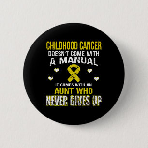 Macaron Rond 5 Cm ENFANCE CANCER vient avec la tante qui ne vous don