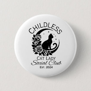 Macaron Rond 5 Cm Enfant Chat Lady Social Club Mème Chat Kamala Har