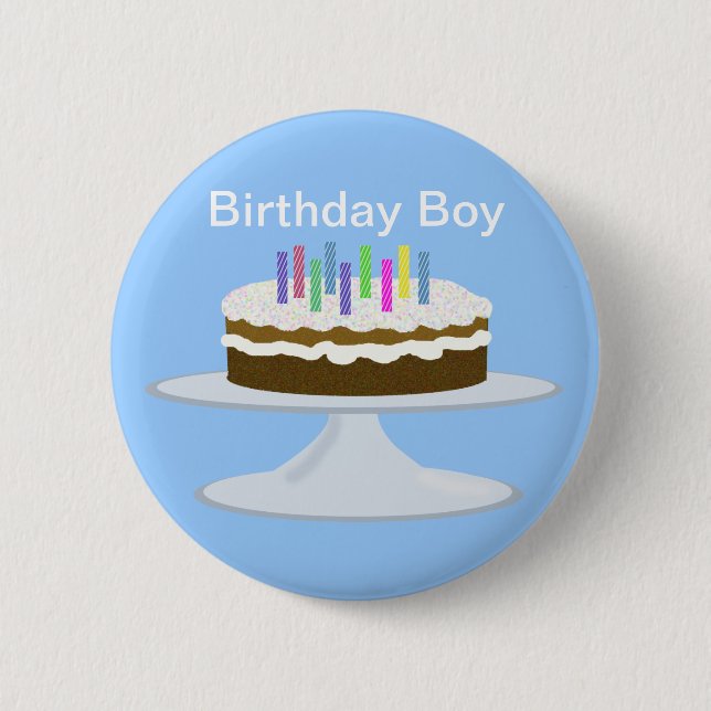 Macaron Rond 5 Cm Enfant d'anniversaire (Devant)