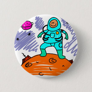 Macaron Rond 5 Cm Enfant d'astronaute