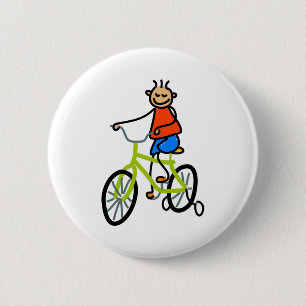 Macaron Rond 5 Cm Enfant de bicyclette