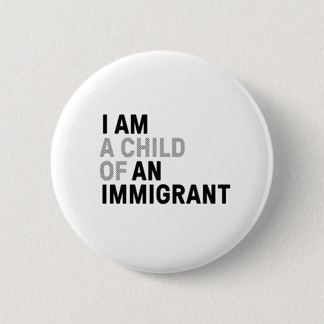 Macaron Rond 5 Cm Enfant de goupille immigrée (Devant)