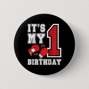 Macaron Rond 5 Cm Enfants 1er Anniversaire Boy 1 An Boxer Anniversai