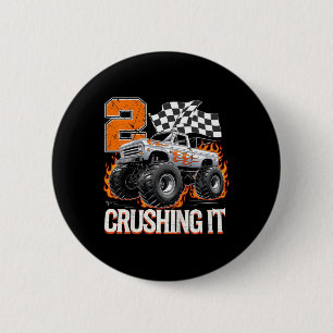 Macaron Rond 5 Cm Enfants 2 Trucking It Monster Truck Cool 2e annive