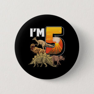 Macaron Rond 5 Cm Enfants 5 ans dinosaures anniversaire 5e partie pa