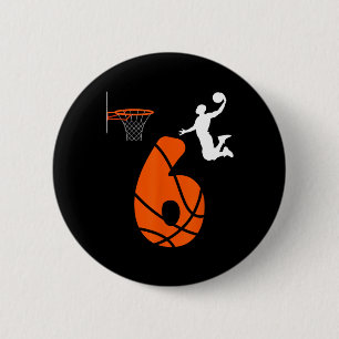 Macaron Rond 5 Cm Enfants 6 ans Slam Dunk Son 6ème anniversaire Bysk