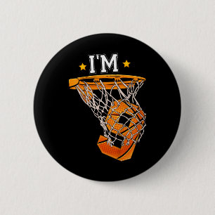 Macaron Rond 5 Cm Enfants 9e Anniversaire Basketball I'm 9 Garçon Fi