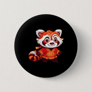 Macaron Rond 5 Cm Enfants Chinois Filles Garçons Drôle Panda Rouge D