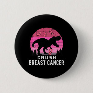 Macaron Rond 5 Cm Enfants Crush Cancer du sein Pink Trex Dino Sensib