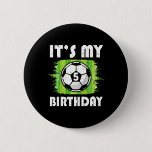 Macaron Rond 5 Cm Enfants de 5 ans Joueur de football Enfants 5e ann