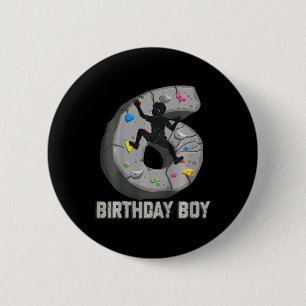 Macaron Rond 5 Cm Enfants de 6 ans escalade pour 6e anniversaire ave