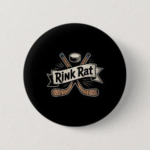 Macaron Rond 5 Cm Enfants Drôle de jeunesse de hockey sur glace Peti