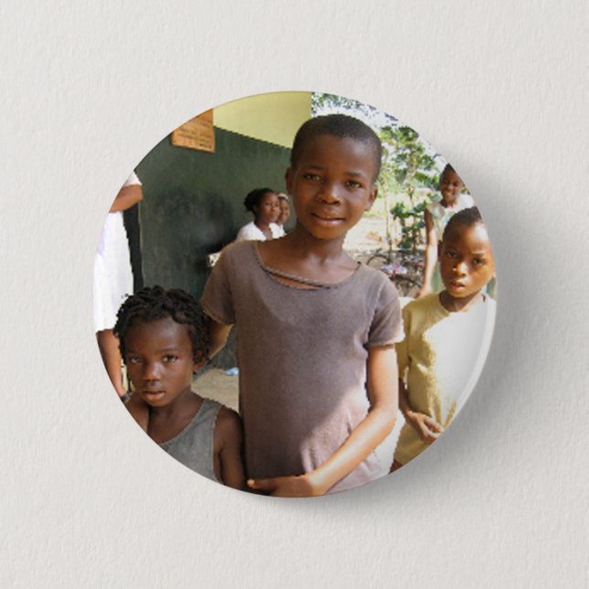 Macaron Rond 5 Cm Enfants du Nigéria (Devant)