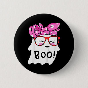 Macaron Rond 5 Cm Enfants Filles Toddler Joyeux Fantôme D'Halloween