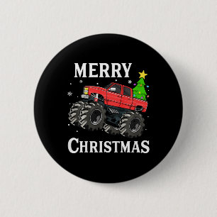Macaron Rond 5 Cm Enfants Garçons Noël Monster Camion Enfants Merry