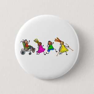 Macaron Rond 5 Cm Enfants handicapés