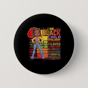 Macaron Rond 5 Cm Enfants Je Suis Enfant Noir Mois De L'Histoire Afr