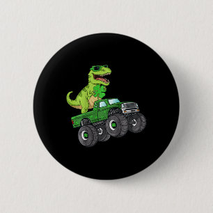 Macaron Rond 5 Cm Enfants Jour de la Saint Patrick T Rex équitation 