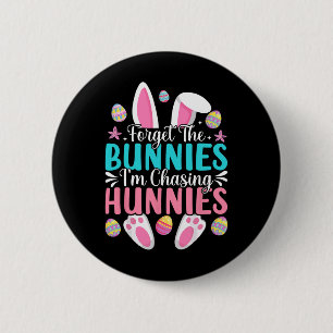 Macaron Rond 5 Cm Enfants Jour de Pâques Bunny Oubliez les lapins Je