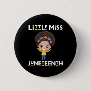 Macaron Rond 5 Cm Enfants Little Miss Junetdix Black Girl Melanin Cu