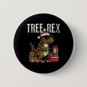 Macaron Rond 5 Cm Enfants Noël Dinosaure Arbre Rex Xmas Trex Toddler