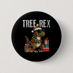 Macaron Rond 5 Cm Enfants Noël Dinosaure Arbre Rex Xmas Trex Tout-Pe