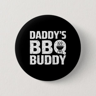 Macaron Rond 5 Cm Enfants papa's Bbq Buddy Chemise Jeune fille garço