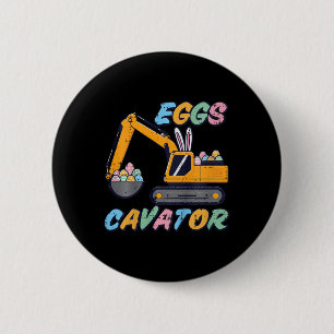 Macaron Rond 5 Cm Enfants Pâques Excavateur OEufs Cavator Constructi