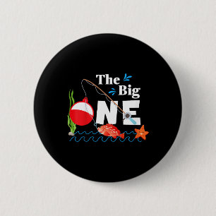 Macaron Rond 5 Cm Enfants pêchant Le Gros Un An 1er Premier Annivers