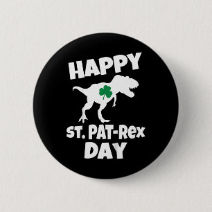 Macaron Rond 5 Cm Enfants Saint-Patrick Dinosaure T-rex Drôle de Tou
