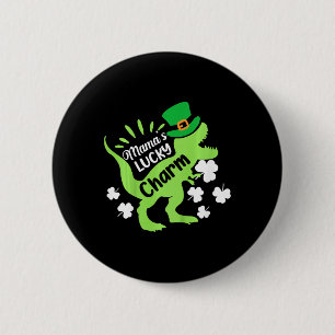 Macaron Rond 5 Cm Enfants Saint-Patrick Mamas Charme Chanceux Dinosa
