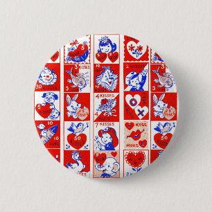 Macaron Rond 5 Cm Enfants Saint-Valentin salutations câlins baisers