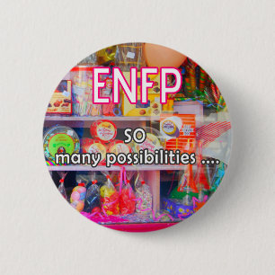 Macaron Rond 5 Cm ENFP bouton de "tant de possibilités"
