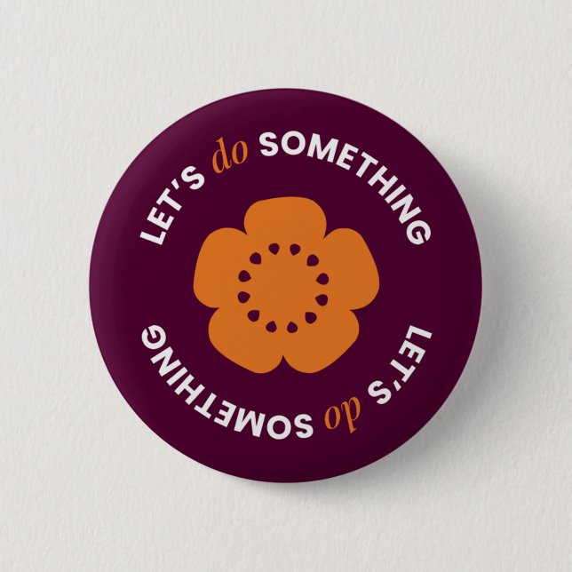 Macaron Rond 5 Cm EngenderHealth: Let's Do Something - Button (Devant)