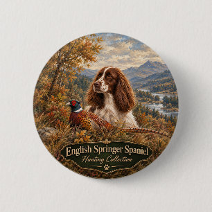 Macaron Rond 5 Cm English Springer Spaniel