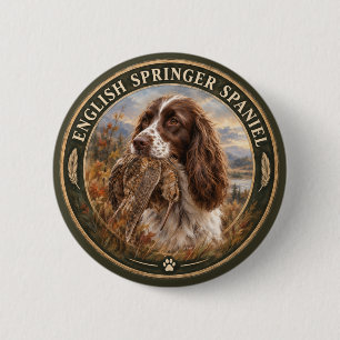 Macaron Rond 5 Cm English Springer Spaniel