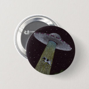 Macaron Rond 5 Cm Enlèvement d'Aliens