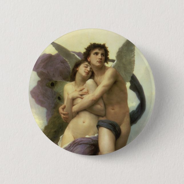 Macaron Rond 5 Cm Enlèvement de Psyché par Bouguereau (Devant)