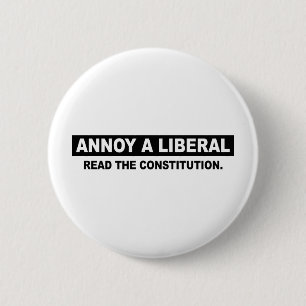 MACARON ROND 5 CM ENNUYEZ UN LIBÉRAL. LISEZ LA CONSTITUTION