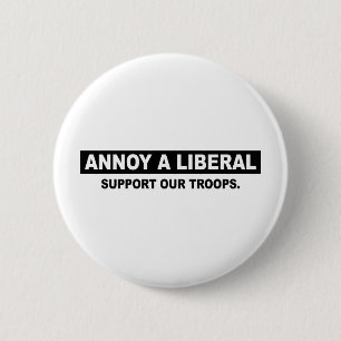 MACARON ROND 5 CM ENNUYEZ UN LIBÉRAL. SOUTENEZ NOS TROUPES