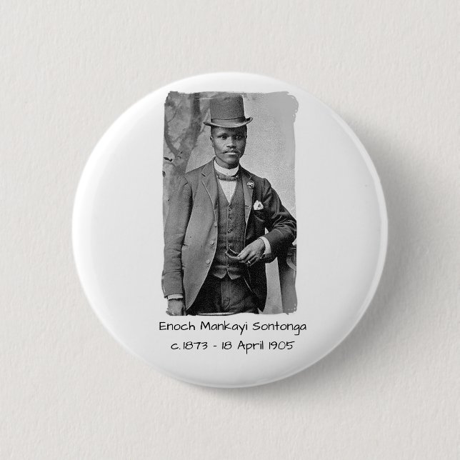 Macaron Rond 5 Cm Enoch Sontonga (Devant)