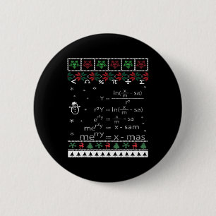 Macaron Rond 5 Cm Enseignant Funky Math Noël Joyeux Noël En Eq Math
