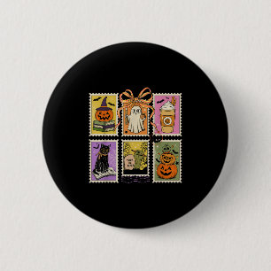Macaron Rond 5 Cm Enseignant Halloween Shirt Soky Ghost Lecture Hall